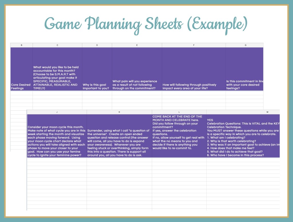 PlanningSheets